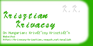 krisztian krivacsy business card